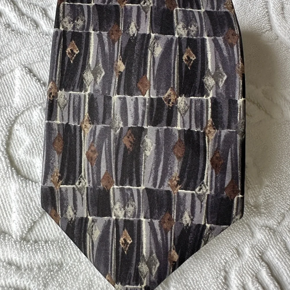 Men's 100% Silk Geometric Patterned Tie Basics by Croft & Barrow‎